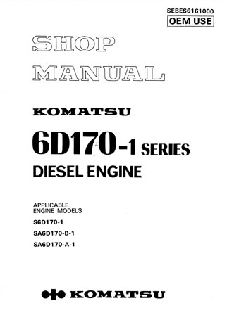 Руководство по ремонту и обслуживанию двигателя KOMATSU SA6D170-1